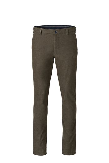 Bruine comfortabele chino met stretch Meyer 