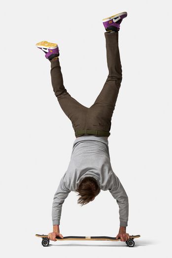 Bruine comfortabele chino met stretch Meyer 