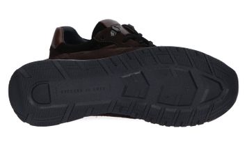 Donkerbruine lage sneakers in nubuck Cycleur de Luxe