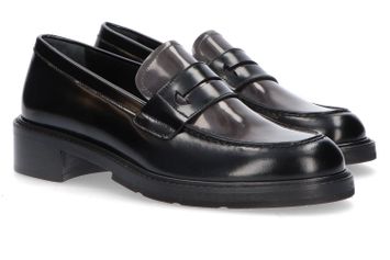 Black-grigio lage geklede schoenen Pertini 