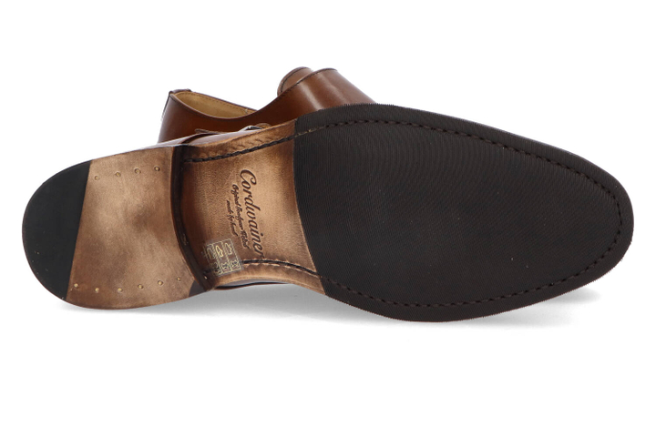 Cognackleurige veterschoenen met gesp Clyde Cordwainer