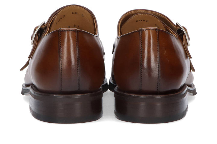 Cognackleurige veterschoenen met gesp Clyde Cordwainer