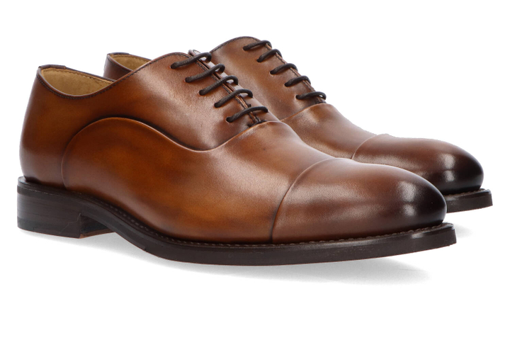 Cognackleurige klassieke veterschoenen Caen Cordwainer