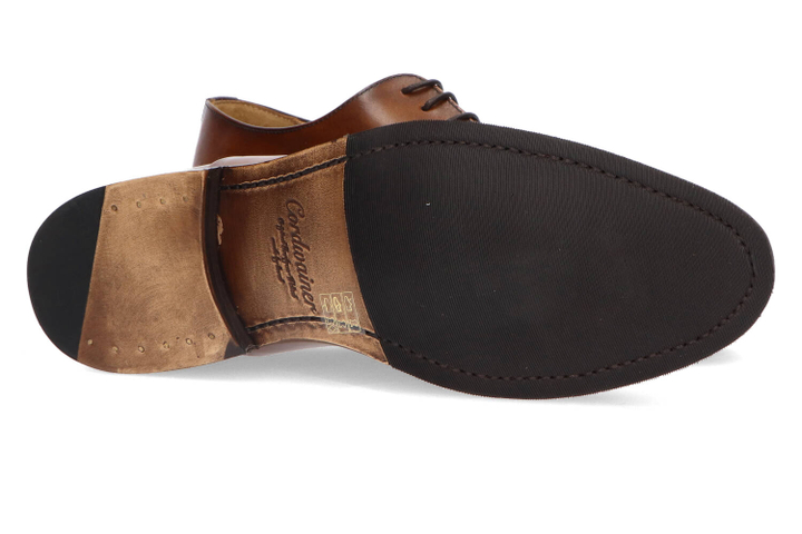 Cognackleurige klassieke veterschoenen Caen Cordwainer