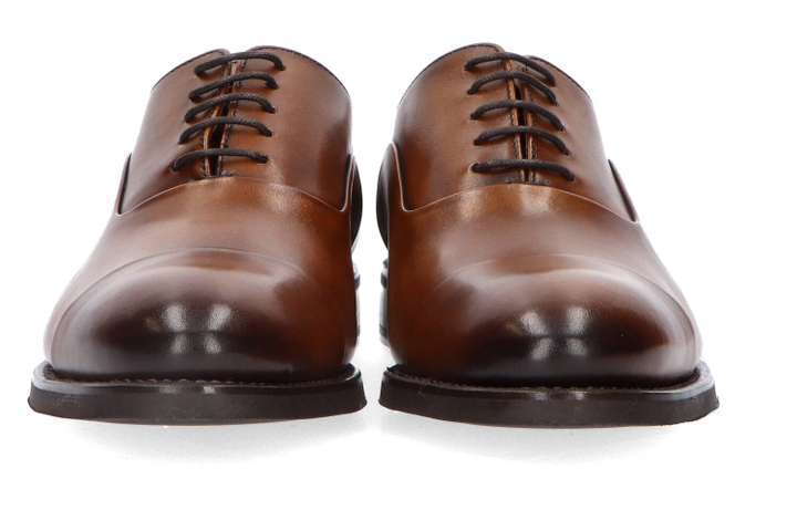 Cognackleurige klassieke veterschoenen Caen Cordwainer