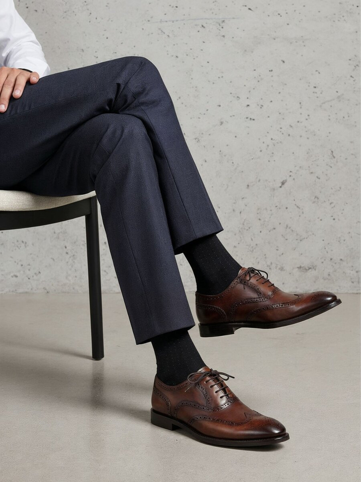 Donkerbruine klassieke veterschoenen Blois Cordwainer