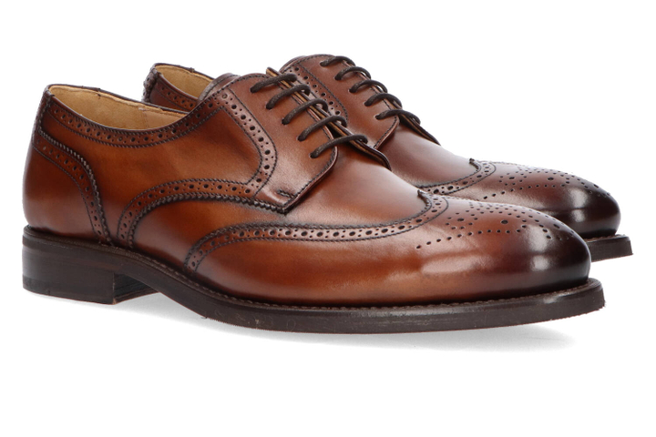 Cognackleurige klassieke veterschoenen Blois Cordwainer