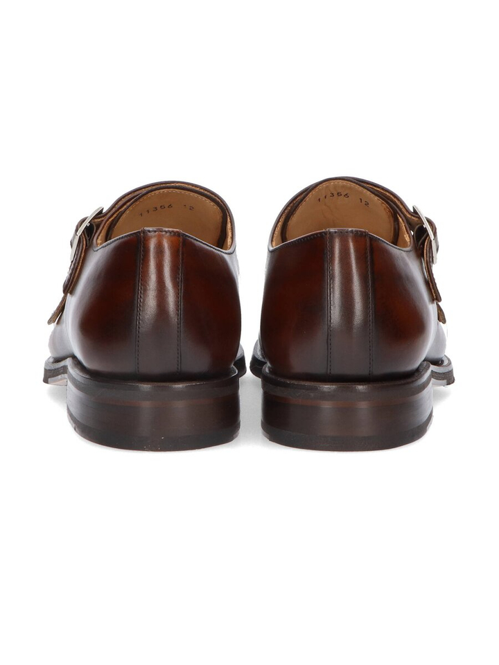 Donkerbruine veterschoenen met gesp Clyde Cordwainer