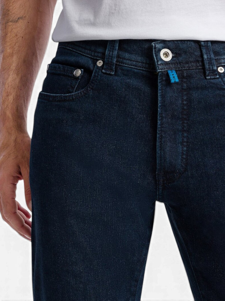 Donkerblauwe slim fit jeans Lyon Pierre Cardin