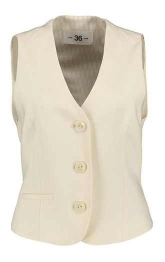 Ecru gilet met knopen Limon Julia June