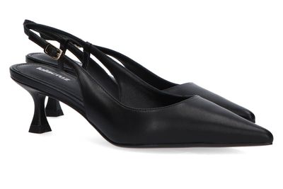 Zwarte slingbacks met trechterhak Lola Cruz