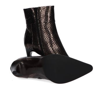 Berlin Pewter mettalic boots met rits en naaldhak Zinda