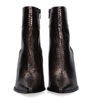 Berlin Pewter mettalic boots met rits en naaldhak Zinda