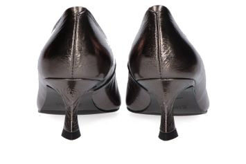 Souffle pewter metallic pumps met trechterhak Zinda