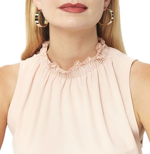 Zwart met gouden oorbellen Hoop Draeger