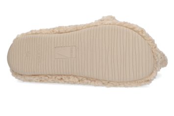 Curly beige slippers York Verbenas