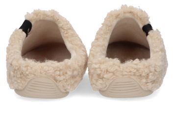 Curly beige slippers York Verbenas
