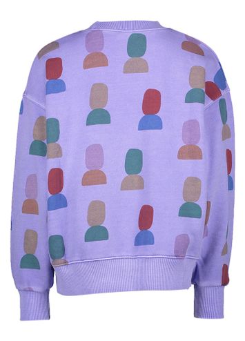 Paarse katoenen sweater met speelse print Pigment Jelly Mallow