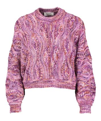 Roze wollen gebreide sweater met ronde hals Stimpo BA&SH