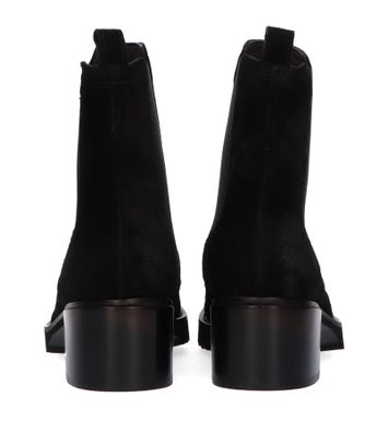 Zwarte bottines in nubuck met blokhak Triver Flight