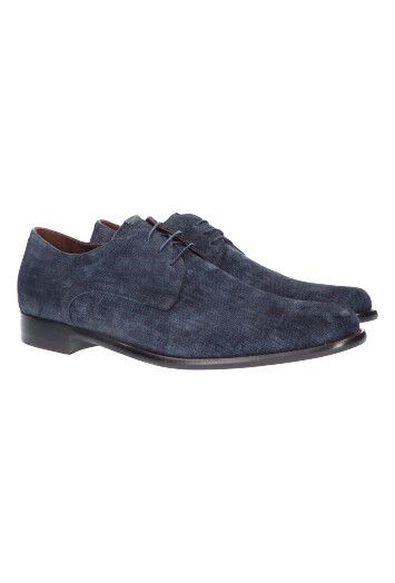 Donkerblauwe lage veterschoenen Floris Van Bommel