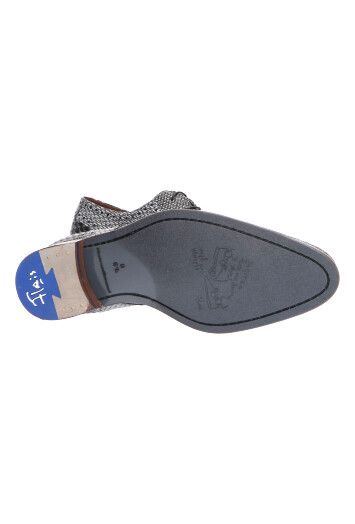 Zwarte veterschoenen met grijze spikkeldetails Floris Van Bommel