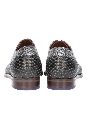 Zwarte veterschoenen met grijze spikkeldetails Floris Van Bommel
