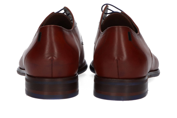 Cognac kleurige geklede veterschoenen Floris Van Bommel