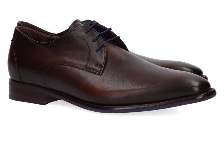 Donkerbruine geklede veterschoenen Floris Van Bommel