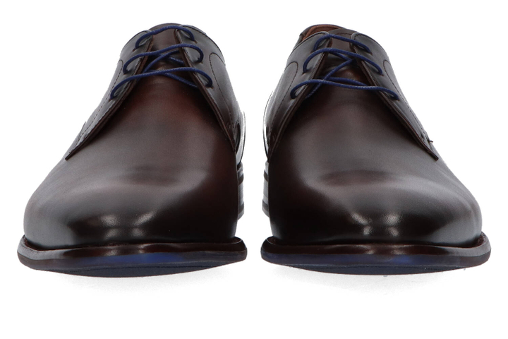 Donkerbruine geklede veterschoenen Floris Van Bommel