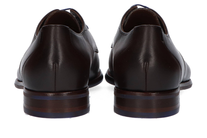 Donkerbruine geklede veterschoenen Floris Van Bommel