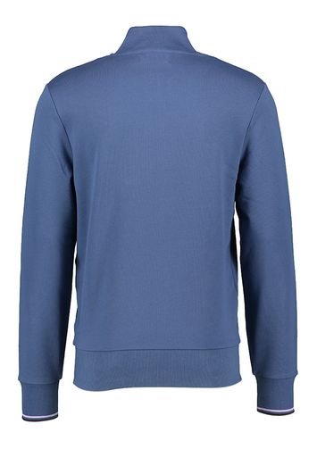 Blauwe sweater met korte rits Fred Perry