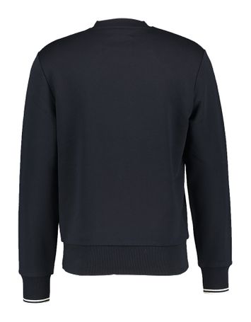 Donkerblauwe sweater met ronde hals Fred Perry