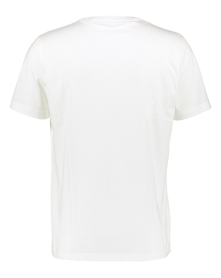 Witte katoenen t-shirt met merklogo Fred Perry