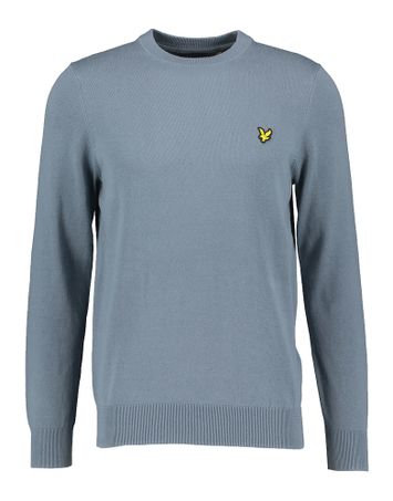 Blauwe trui met merklogo Lyle & Scott