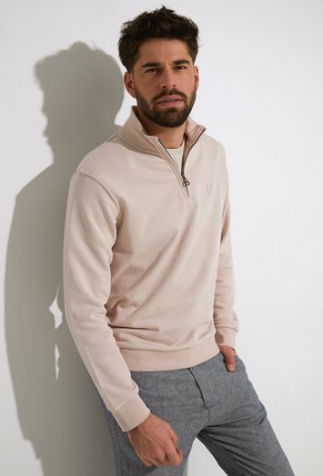 Licht roze trui met korte rits Lyle & Scott