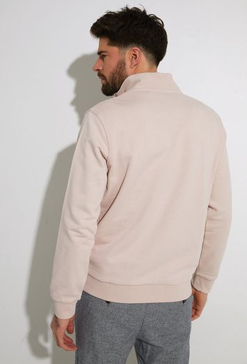 Licht roze trui met korte rits Lyle & Scott
