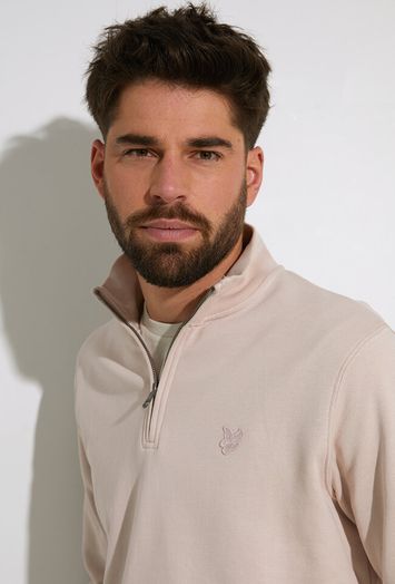 Licht roze trui met korte rits Lyle & Scott