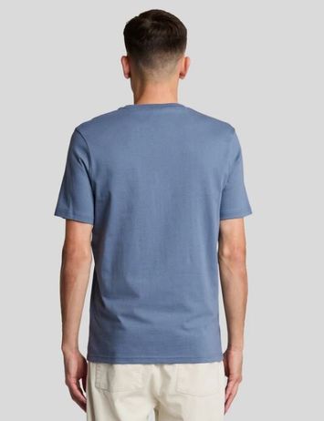 Blauwe t-shirt met merklogo Lyle & Scott