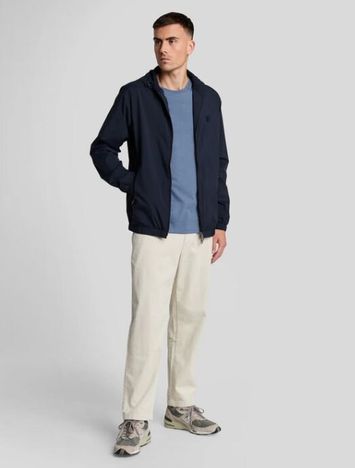 Blauwe t-shirt met merklogo Lyle & Scott