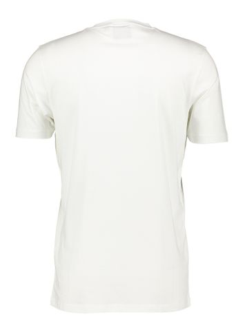 Witte t-shirt met wit merklogo Lyle & Scott