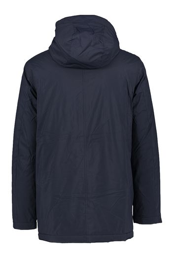 Donkerblauwe jas met kap Lyle & Scott
