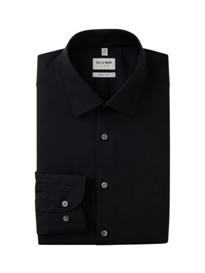 Zwart hemd slim fit met extra lange mouwen Olymp