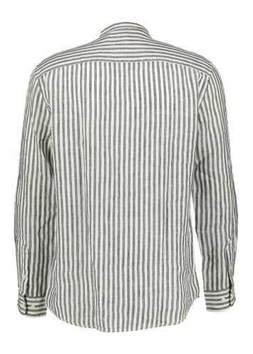 Sky Captain/Thick Stripe linnen hemd ( regular fit) en lange mouwen Selected 