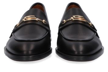 Zwarte moccasins met gesp Frau