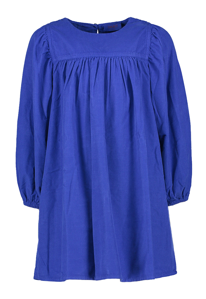 Blauwe katoenen ribfluwelen jurk Mia Maan