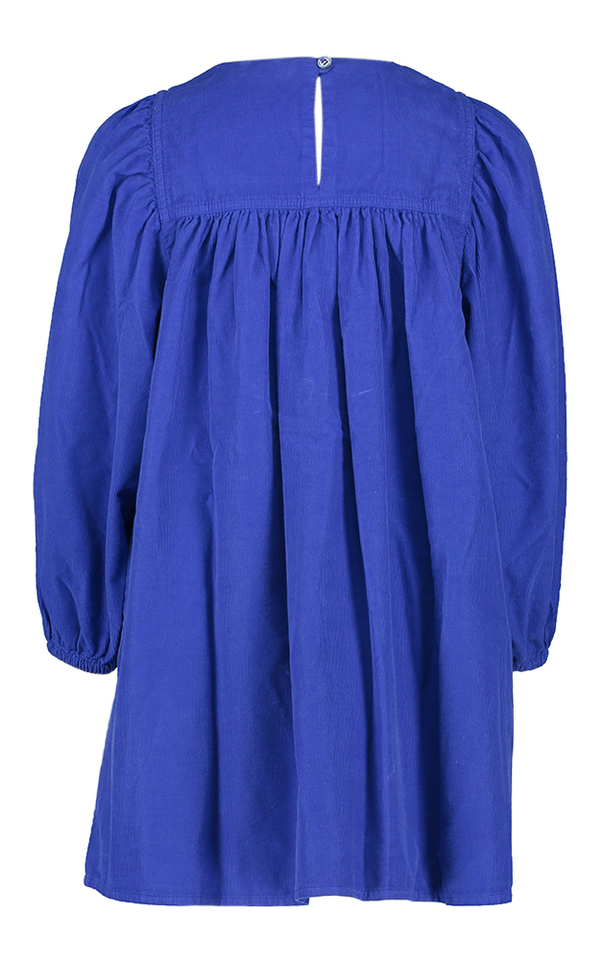 Blauwe katoenen ribfluwelen jurk Mia Maan