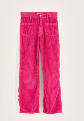 Bellerose Roze ribfluwelen broek met opgestikte zakken Pepy