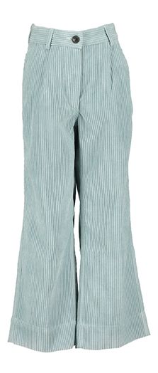 Ribfluwelen Lichtblauwe broek met bandplooien Katie Bellerose
