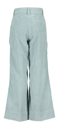 Ribfluwelen Lichtblauwe broek met bandplooien Katie Bellerose